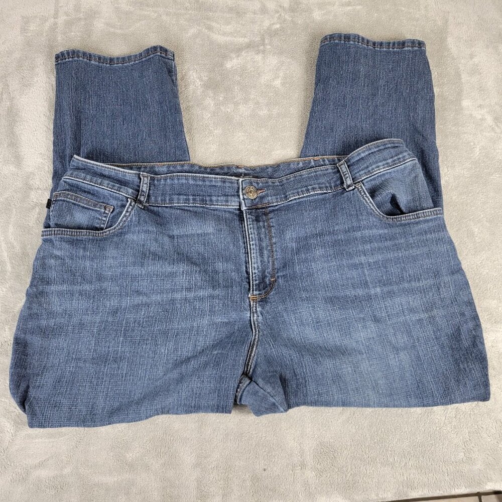 Lee Relaxed Fit Womens Petite Plus Size 24WP Straight Jeans Mid Rise SL109E